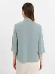 Мятный блузка женская, с рисунком