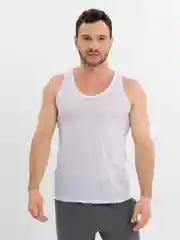 Белый майка мужская, сетчатая, однотонная