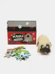 Коричневый мялка - антистресс с пазлом Собачка / Песик и Единорог