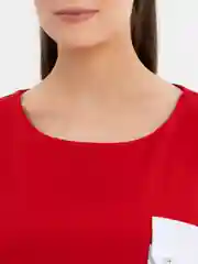 Красный женский костюм двойка