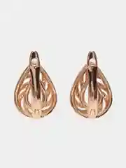 Бронзовый серьги с ажурным узором, классические женские серьги