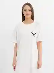 Белый туника женская, футболка удлиненная
