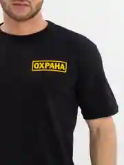 Футболка черная для охранников, форменная, классическая, с коротким рукавом