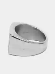 Серый кольцо перстень мужское из стали