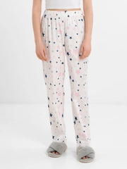 Брюки женские KAFTAN "Pink stars", размер 44-46, белый