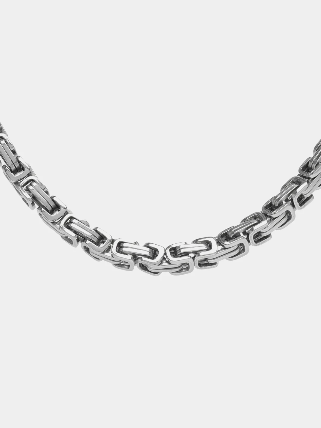 Серебряный цепь мужская массивная из стали