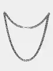 Серебряный цепь мужская массивная из стали
