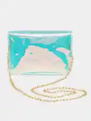 Серебряный сумка прозрачная, кросс-боди маленькая, через плечо