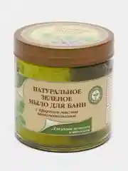 Зеленое мыло для бани и душа Для кожи и волос с можжевельником Целебные рецепты 500мл