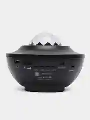 Черный ночник проектор ночного неба, звёздное небо с колонкой bluetooth и пультом, 10 режимов