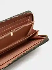 Тёмно-серый кошелек женский для денег и карт из экокожи, на молнии