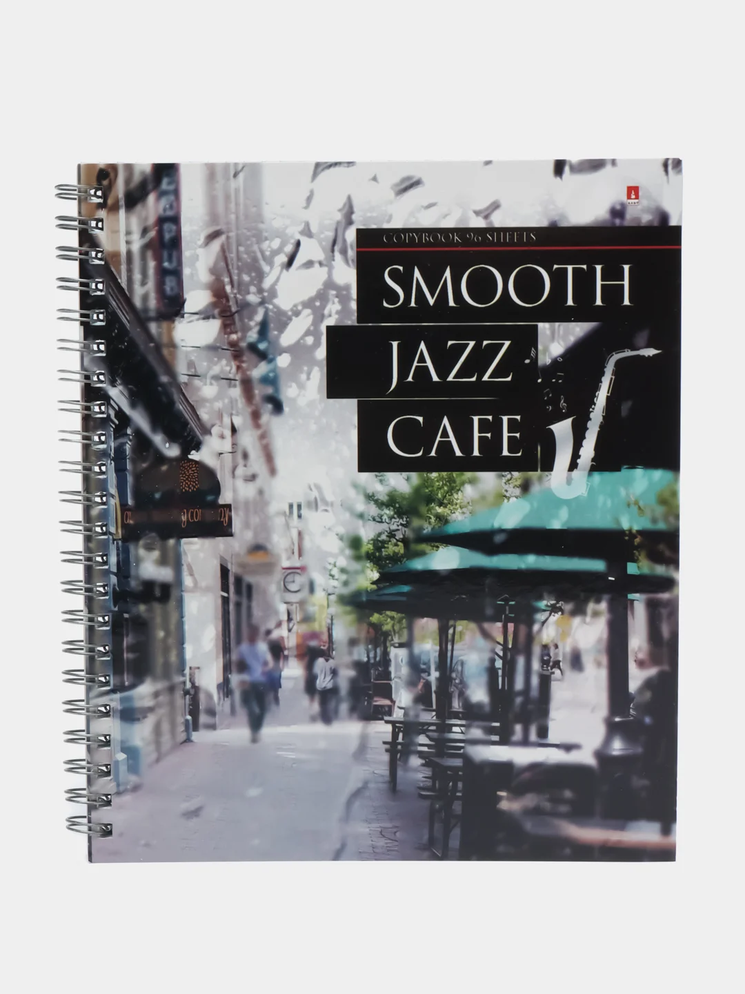 Прозрачный тетрадь 96 листов в клетку на гребне Jazz Cafe, обложка мелованный картон
