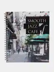 Прозрачный тетрадь 96 листов в клетку на гребне Jazz Cafe, обложка мелованный картон