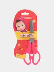Розовый ножницы детские 12 см, безопасные, пластиковые ручки