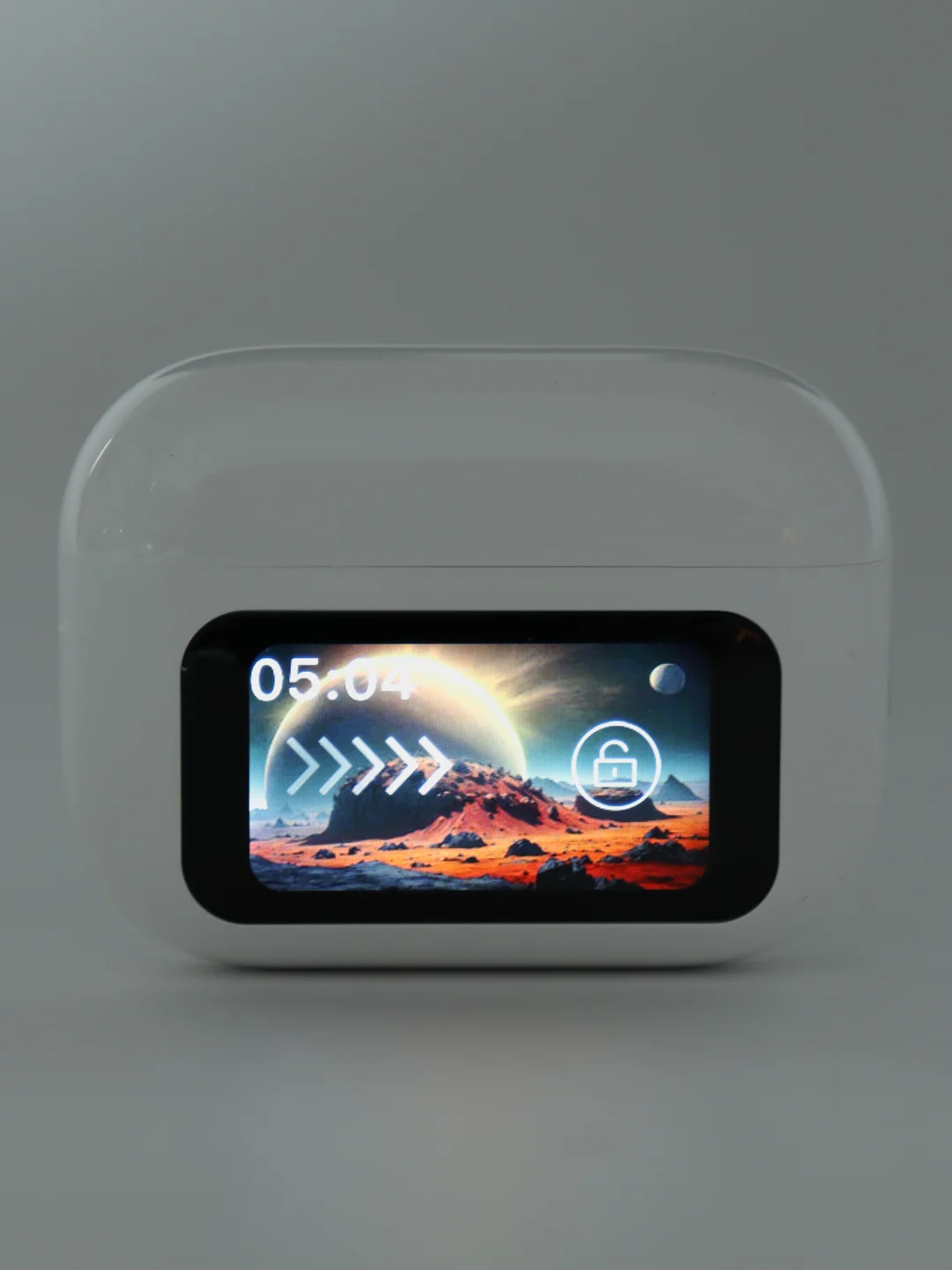 Беспроводные Bluetooth наушники, с экраном на кейсе