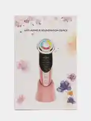 Белый электрический массажер микротоковый для лица и шеи, RF лифтинг с микротоками