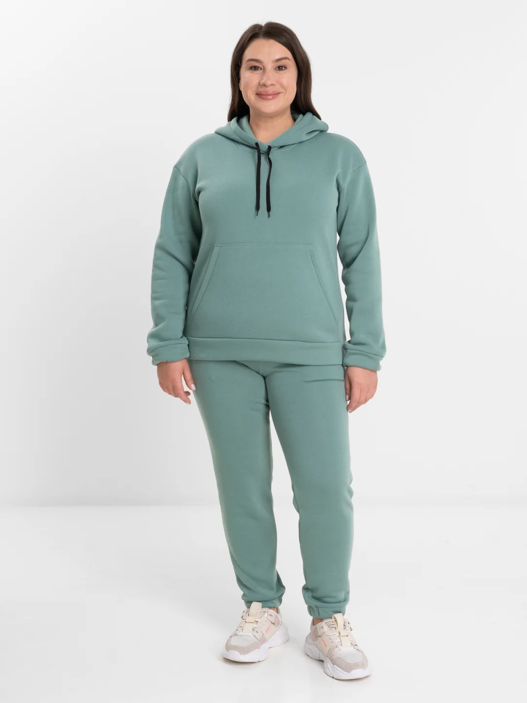 Бирюзовый костюм на флисе, больших размеров, Unisex