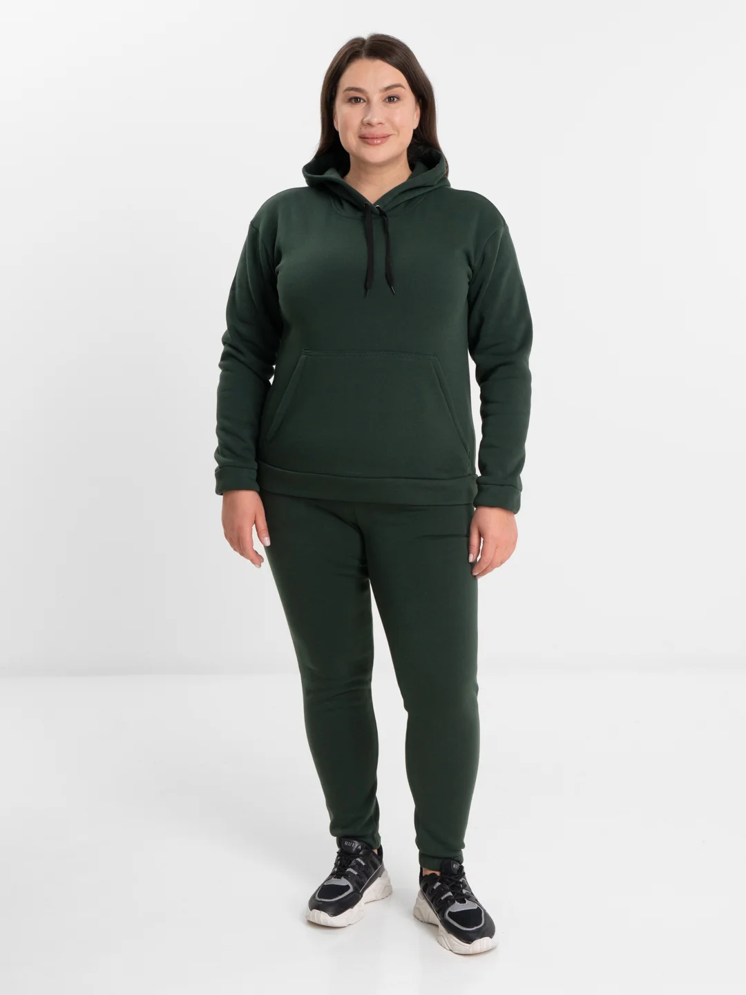 Зеленый костюм на флисе, больших размеров, Unisex