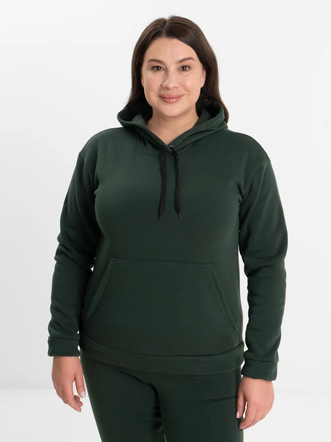 Зеленый костюм на флисе, больших размеров, Unisex