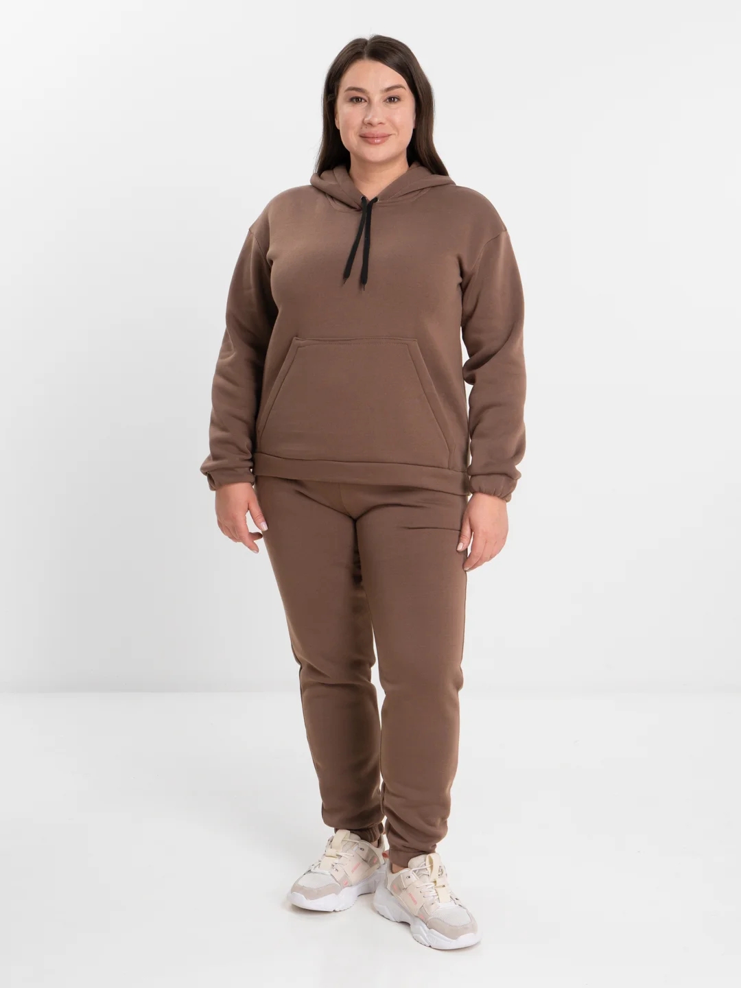 Бежевый костюм на флисе, больших размеров, Unisex