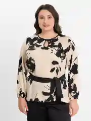 Белый женский костюм кофточка с брюками больших размеров