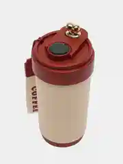 Песочный хаки термокружка автомобильная с индикатором температуры, с керамическим покрытием, 450 мл