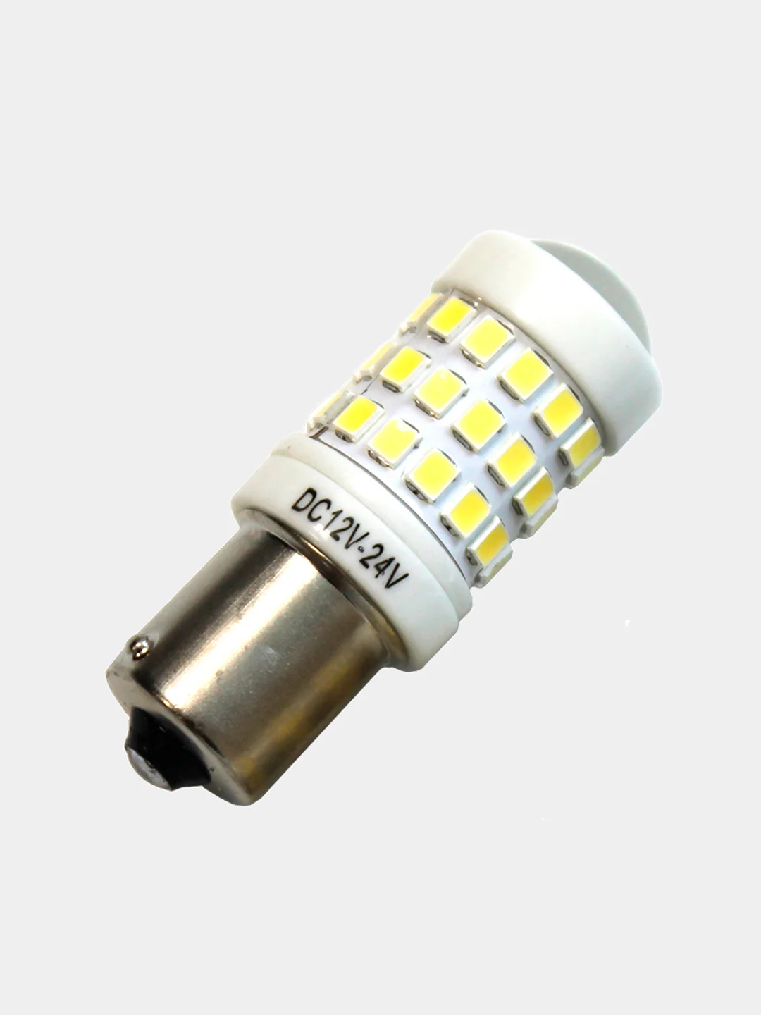 Лампа светодиодная LED P21W, P21/5W, керамика, линза биполярная, 12-24V