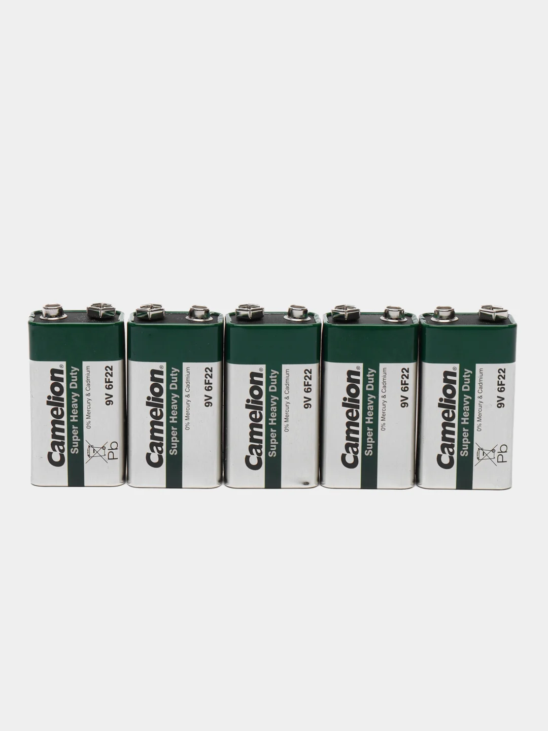 Батарейка солевая Camelion 6F22-SP1G Super Heavy Duty Green, 9V, тип Крона