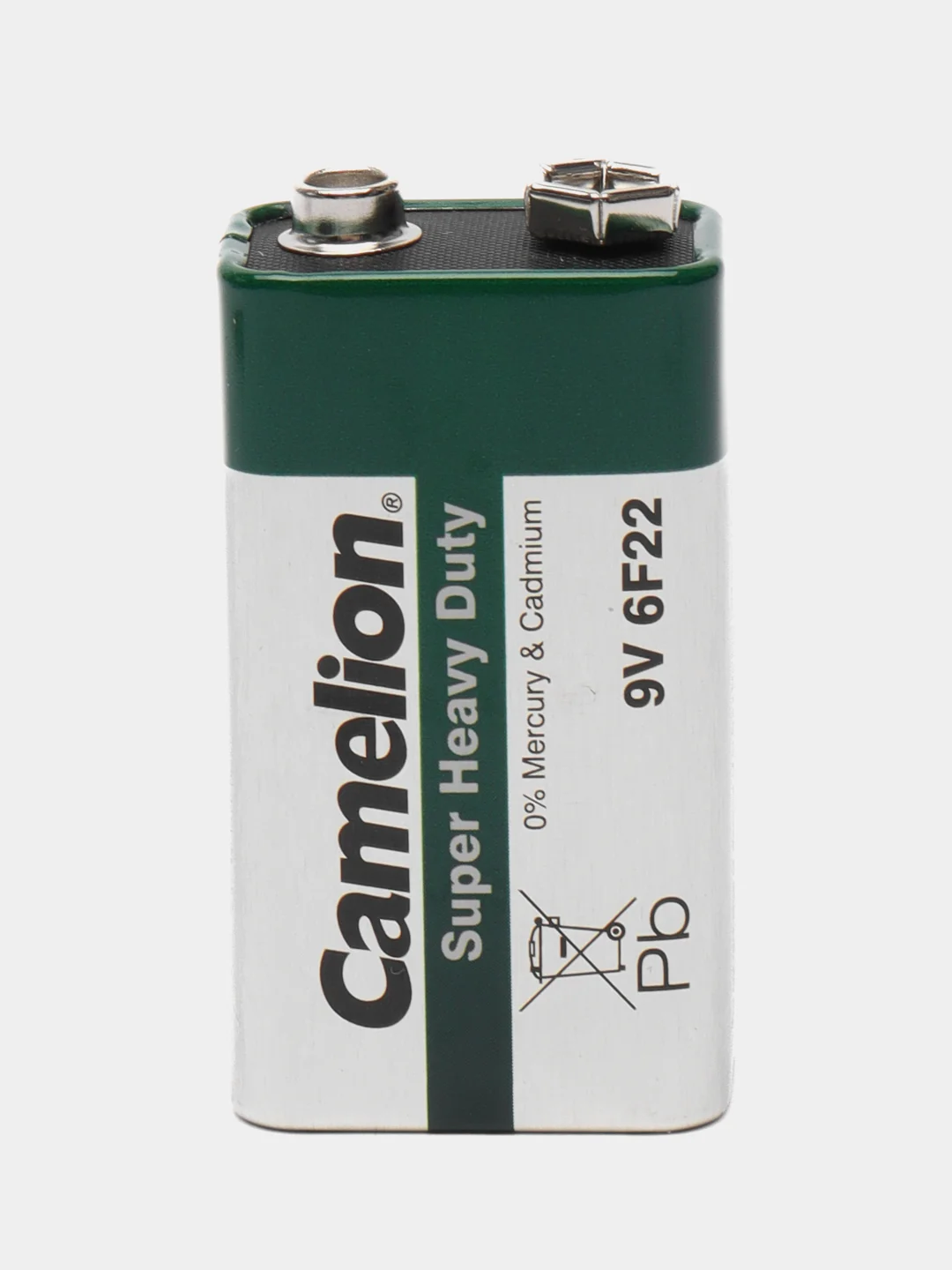 Батарейка солевая Camelion 6F22-SP1G Super Heavy Duty Green, 9V, тип Крона