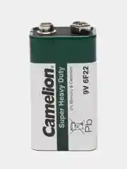 Батарейка солевая Camelion 6F22-SP1G Super Heavy Duty Green, 9V, тип Крона