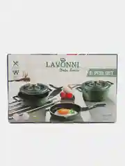 Черный набор кастрюль 5 предметов Lavonni