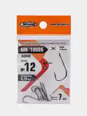 Черный крючки рыболовные Minoga MK-10006 SODE для животных насадок в фидерной и поплавочной ловле