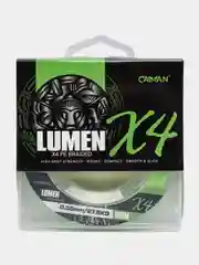 Зеленый шнур плетеный (Леска плетенка рыболовная) Caiman Lumen, 100 м