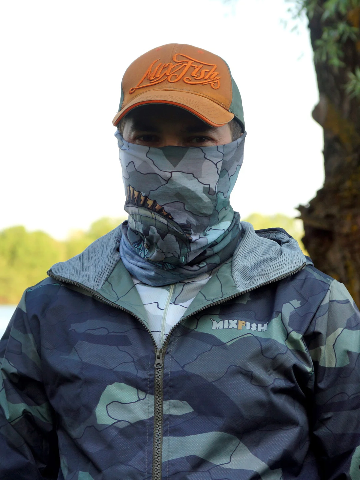 Бафф мужской MixFish Zander Camo, шейный платок / балаклава