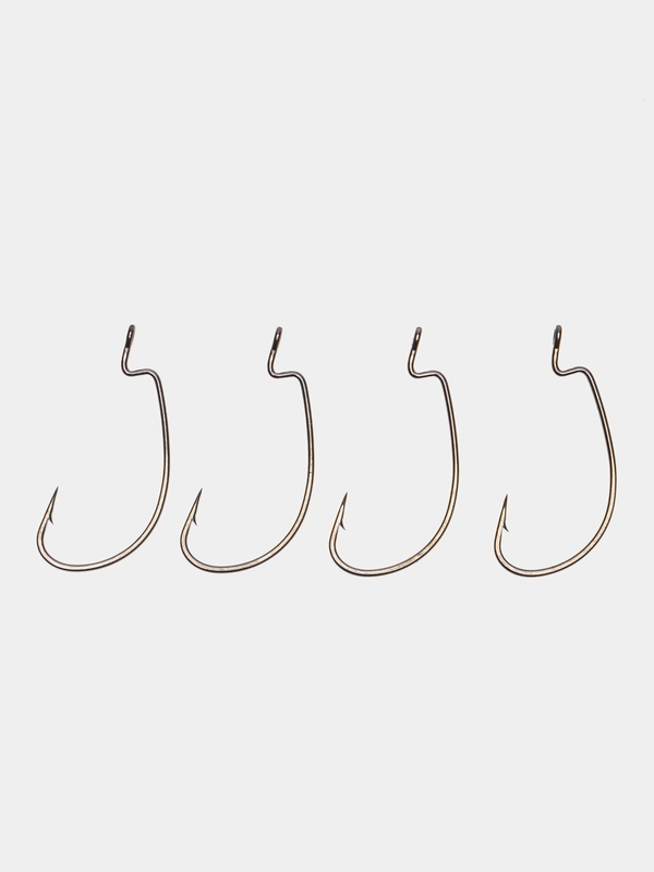 Крючки офсетные для джига Caiman L40601 Worm Hook Teflon