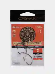 Крючки офсетные для джига Caiman L40601 Worm Hook Teflon