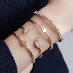 Браслеты женские в комплекте из 4 штук