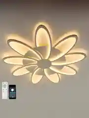 Управляемая потолочная люстра светодиодная с пультом Estares Lorena 150 W белая,до 25 кв.м