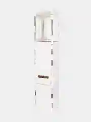 Белый комод-органайзер пластиковый узкий для ванной,туалета  MODO 4F-20x20x103 белый