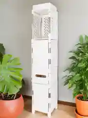 Белый комод-органайзер пластиковый узкий для ванной,туалета  MODO 4F-20x20x103 белый