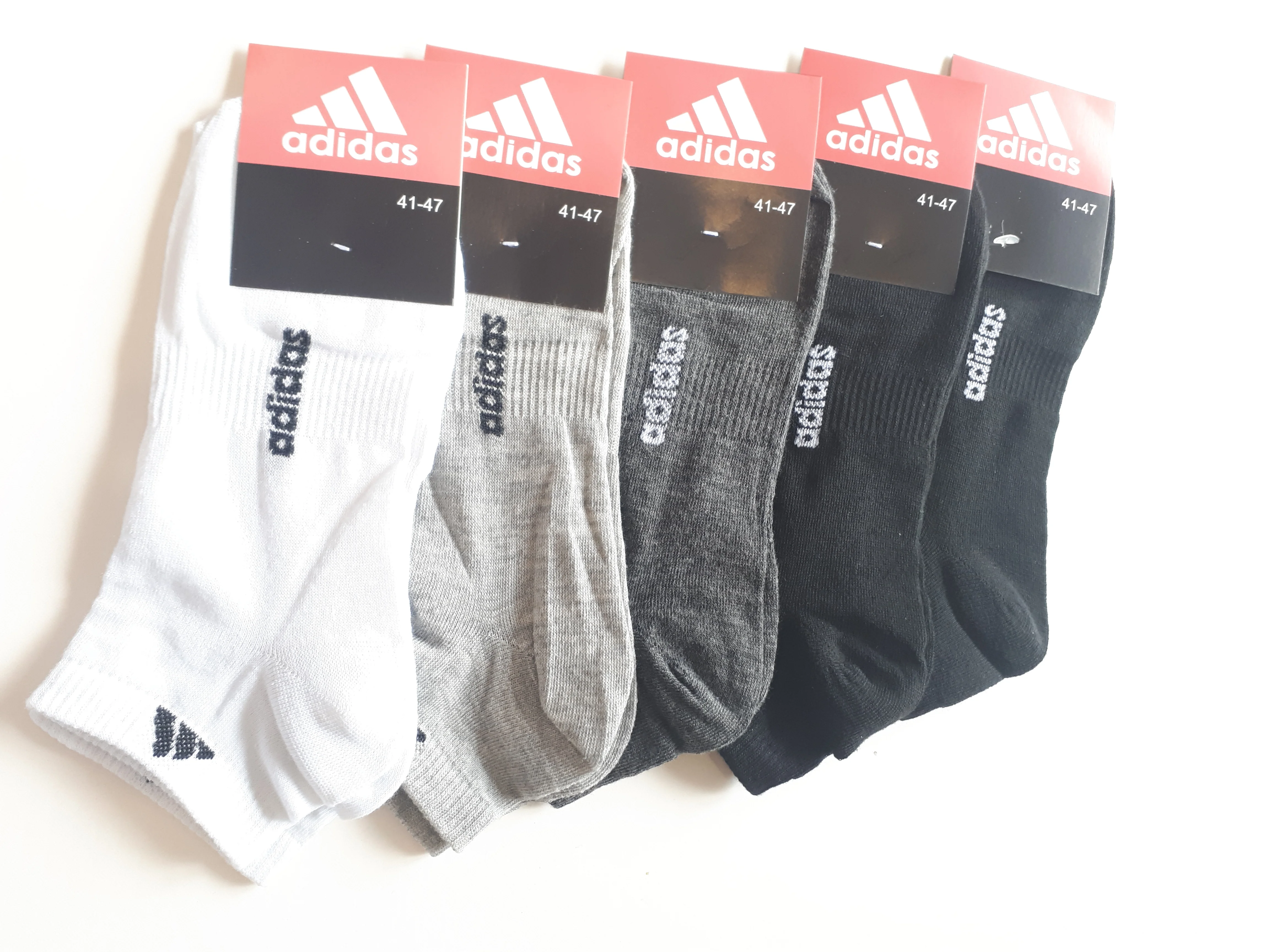 Разноцветный носки мужские короткие Adidas 5 пар. Размер 41-47