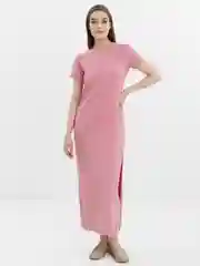 Розовый платье летнее удлинённое, 4 цвета