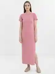 Пудровый платье летнее удлинённое, 4 цвета