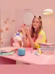 Серый умная колонка VK Капсула Нео с часами и Марусей (5Вт)