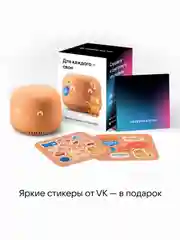 Оранжевый умная колонка VK Капсула Нео с часами и Марусей (5Вт)