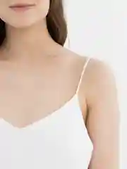 Белый топ женский, на бретелях, однотонный
