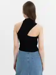 Черный топ женский ассиметричный