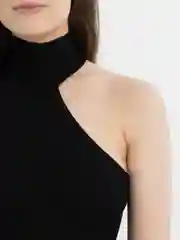 Черный топ женский ассиметричный