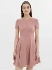 Оливковый платье летнее короткое расклешенное, 4 цвета