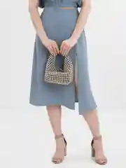 Женская сумка из бусин, цвет металлик, ручной сборки